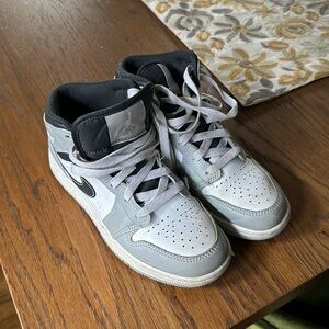 Nike Jordans Grey Black and White Size 3.5 Y